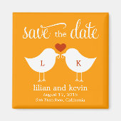 Monogram Vogels Save The Date Magnet (Voorkant)