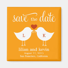 Monogram Vogels Save The Date Magnet