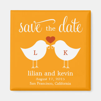 Monogram Vogels Save The Date Magnet
