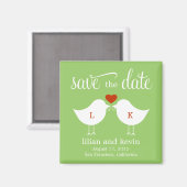 Monogram Vogels Save The Date Magnet (Voorkant / Achterkant)