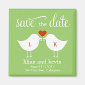 Monogram Vogels Save The Date Magnet (Voorkant)