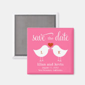 Monogram Vogels Save The Date Magnet (Voorkant / Achterkant)