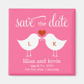 Monogram Vogels Save The Date Magnet (Voorkant)