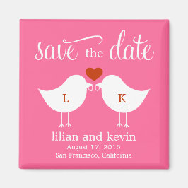 Monogram Vogels Save The Date Magnet