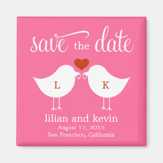 Monogram Vogels Save The Date Magnet