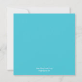 Monogram vogels sparen de datumkaart - Turquoise Save The Date (Achterkant)