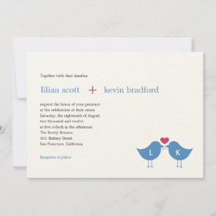 Monogram Vogels Uitnodiging