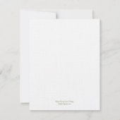 Monogram vogels Weddenflat Hartelijk dank - Sage Notitiekaartje (Achterkant)