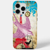 Monogram  vogelvuiltoren Damask iPhone 5 Case-Mate iPhone Case (Achterkant)