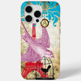 Monogram  vogelvuiltoren Damask iPhone 5 15 Pro Max Hoesje