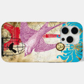 Monogram  vogelvuiltoren Damask iPhone 5 Case-Mate iPhone Case (Achterkant (horizontaal))