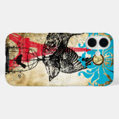 Monogram  vogelvuiltoren Damask iPhone Case-Mate iPhone Case (Achterkant (horizontaal))