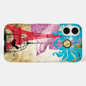 Monogram  vogelvuiltoren Damask iPhone Case-Mate iPhone Case (Achterkant (horizontaal))