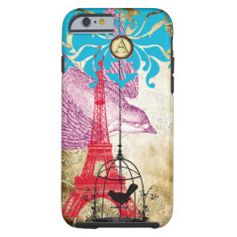 Monogram vogelvuiltoren Damask iPhone iPhone 16 Plus Hoesje