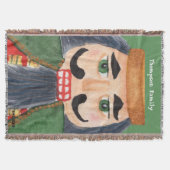 Monogram volkskunst Hand getrokken notenkraker sol Deken (Voorkant)