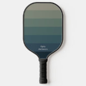 Monogram Volledige naam Verkleurde Groene Blauwe G Pickleball Paddle (Voorkant)