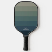 Monogram Volledige naam Verkleurde Groene Blauwe G Pickleball Paddle (Achterkant)