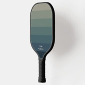 Monogram Volledige naam Verkleurde Groene Blauwe G Pickleball Paddle (Links)