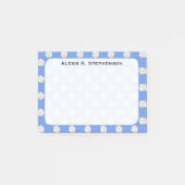 Monogram Volleybal Ballen Cornflower Blauw Post-it® Notes (Voorkant)