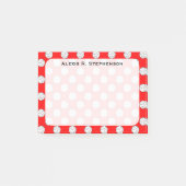 Monogram volleybal ballen rood post-it® notes (Voorkant)