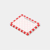 Monogram volleybal ballen rood post-it® notes (Schuin)