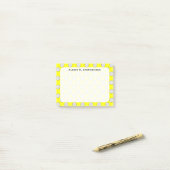 Monogram Volleybalballen Geel Post-it® Notes (Op bureau)
