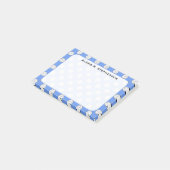 Monogram Volleybalballen Korensblauw Post-it® Notes (Schuin)