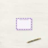 Monogram Volleybalballen Lavendel Paars Post-it® Notes (Op bureau)