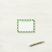 Monogram Volleybalballen op appelgroen Post-it® Notes (Op bureau)