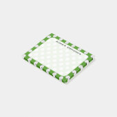 Monogram Volleybalballen op appelgroen Post-it® Notes (Schuin)