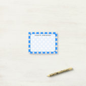 Monogram Volleybalballen op azuurblauw Post-it® Notes (Op bureau)