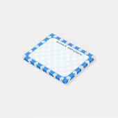 Monogram Volleybalballen op azuurblauw Post-it® Notes (Schuin)