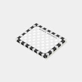 Monogram Volleybalballen op Zwart Post-it® Notes (Schuin)