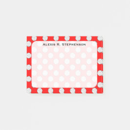 Monogram Volleybalballen Rood Post-it® Notes