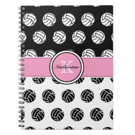 Monogram Volleyball Spiral Notitieboek