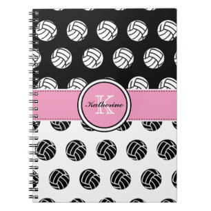 Monogram Volleyball Spiral Notitieboek