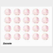 Monogram Vonk Roos Blush Makeup Pastels Ombré Ronde Sticker (Vel)