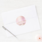 Monogram Vonk Roos Blush Makeup Pastels Ombré Ronde Sticker (Envelop)
