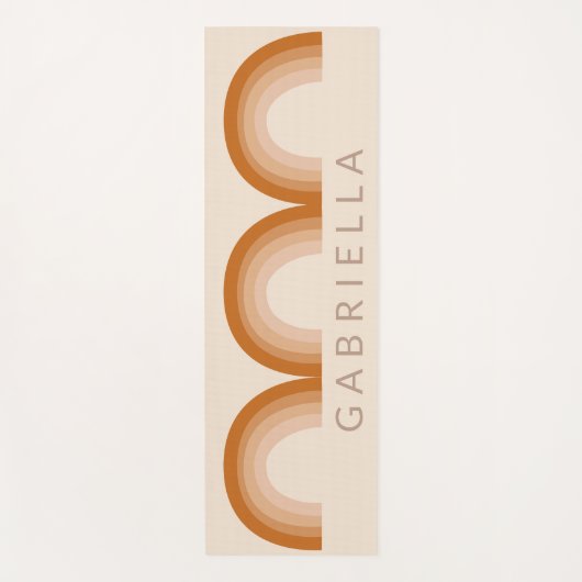 Monogram voor abstracte Boho-woestijn-regenboog Te Yogamat (Voorkant)