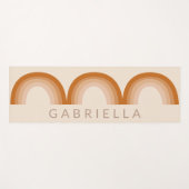 Monogram voor abstracte Boho-woestijn-regenboog Te Yogamat (Voorkant (horizontaal))