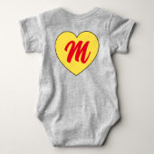 Monogram Voor- & Achterkant ontwerp - Unieke naam Romper (Achterkant)