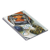 Monogram voor Adventure Travel Guide Waterverf Notitieboek (Rechterzijde)