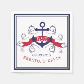 Monogram voor anker- en elegante zwenkriem servet (Voorkant)