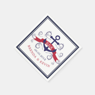 Monogram voor anker- en elegante zwenkriem servet