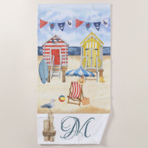Monogram voor Beach Summer Scene Ocean