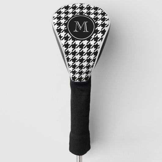 Monogram voor Black Houndstooth Golfheadcover (Voorkant)