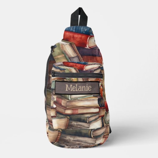 Monogram voor Boekliefhebbers   Sling Bag (Voorkant)