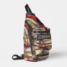Monogram voor Boekliefhebbers   Sling Bag