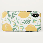 Monogram voor Boerderij met gele leemon voor helde Case-Mate iPhone Case (Achterkant (horizontaal))