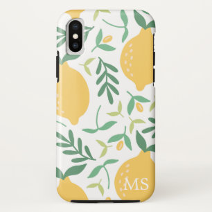 Monogram voor Boerderij met gele leemon voor helde Case-Mate iPhone Case